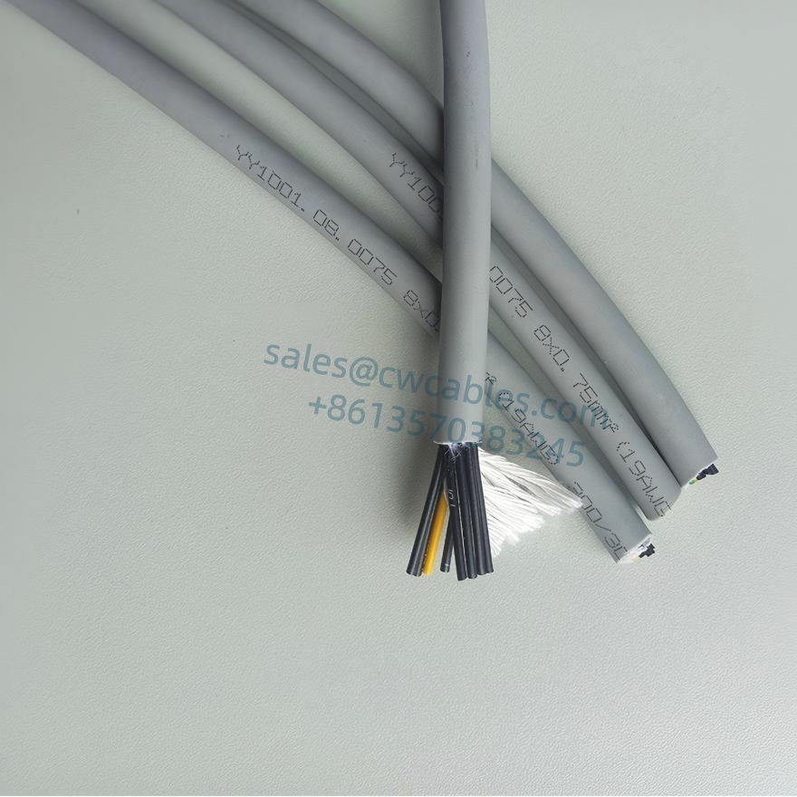 YP501 HIGH FLEXIBLE PUR TPE Cable For DRAG CHAIN BLACK CORE