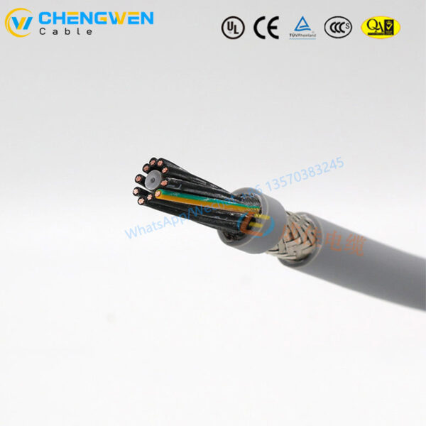 YP1001 Ultra High Flexible Oil Resistant PUR Sheath Towline Cable Black ...