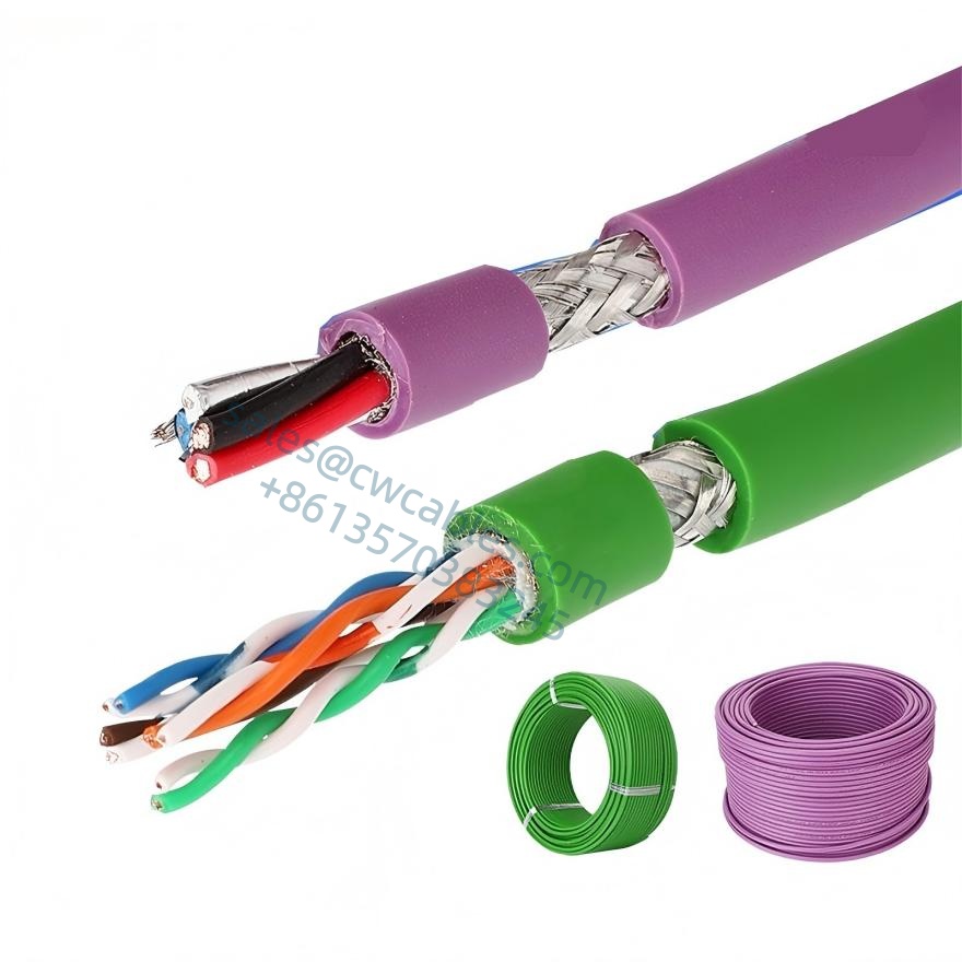 유연한 산업용 이더넷 CAT5/CAT5E/CAT6A/CAT7 케이블 4X2XAWG26 - 이미지 5