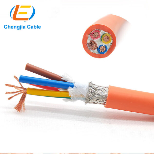 Servo power cable with shield